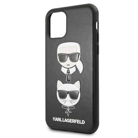 Karl Lagerfeld Embossed Case Karl & Choupette - iPhone 11 Hülle (Schwarz)