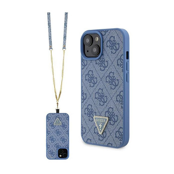 Guess Crossbody 4G Metal Logo - Coque iPhone 15 (bleu)