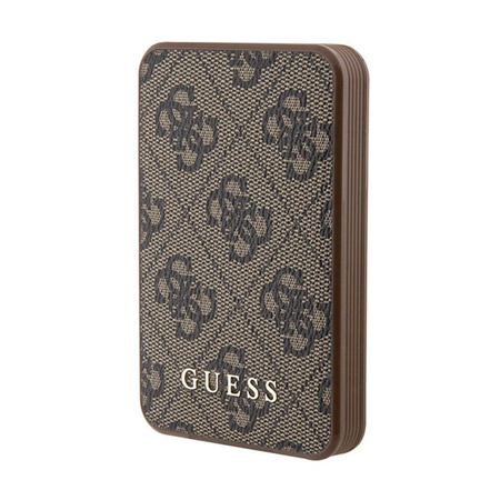 Guess 4G Leder Metall Logo - Power Bank 5000 mAh 15W (braun)