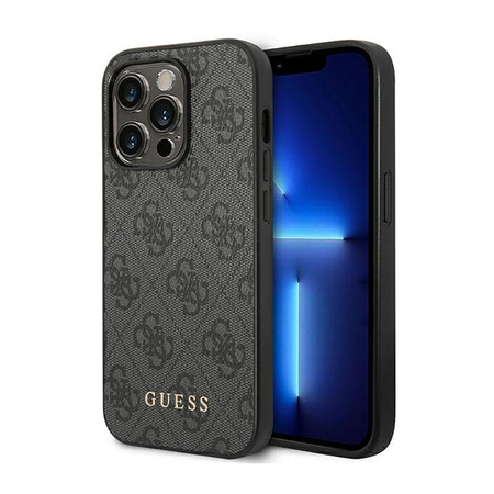 Guess 4G Metal Gold Logo – Etui iPhone 14 Pro Max (szary)