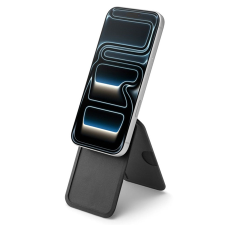 Spigen S314-2 Slim Fold Tripod MagSafe - Mágneses Pénztárca Állvány Funkcióval (Fekete)