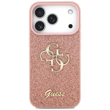 ETUI DO IPHONE 17 PRO RÓŻOWE GUESS ORYGINALNE BROKATOWE ELEGANCKIE