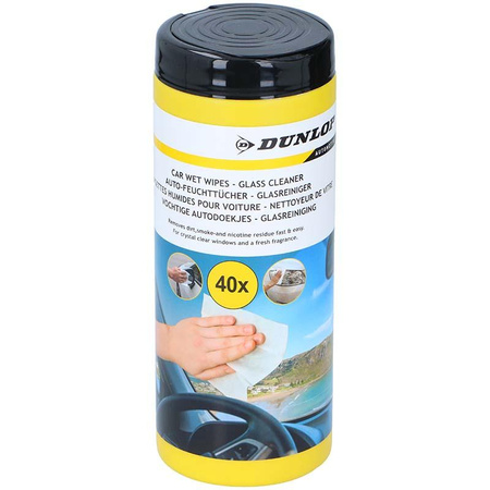 Dunlop - befeuchtete Scheibenreinigungstücher (40 Stück).)