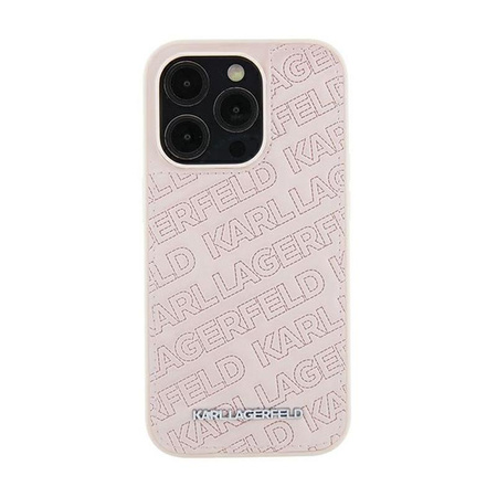 Karl Lagerfeld Gestepptes K-Muster - iPhone 15 Plus Tasche (rosa)