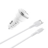 Borofone - car charger 2x USB Lightning cable included, white