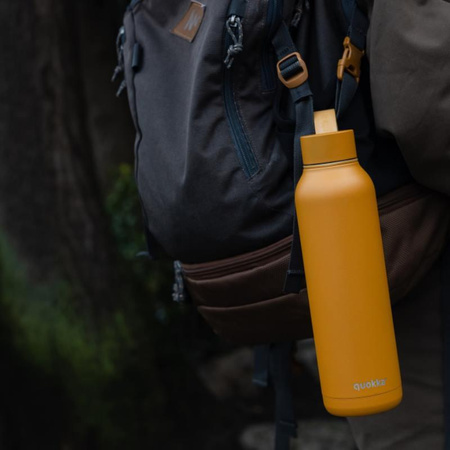 Quokka Solid With Strap - Bouteille thermique en acier inoxydable de 630 ml avec sangle (Mustard)