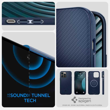 Spigen Mag Armor - Coque pour iPhone 14 Pro Max (Bleu marine)