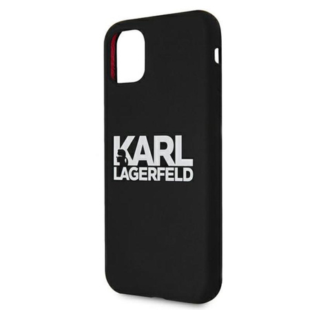 Karl Lagerfeld Silikon Stack Logo - iPhone 11 Hülle (schwarz)