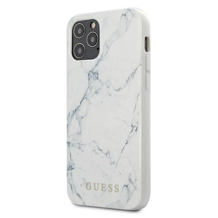 Guess Marble - Coque iPhone 12 Pro Max (blanc)
