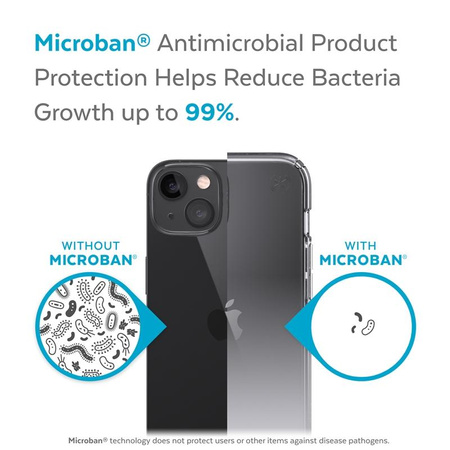 Speck Presidio Perfect-Clear + Ombre - iPhone 13 Case with MICROBAN Coating (Clear/Atmosphere Fade)