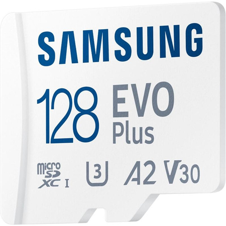 Samsung microSDXC EVO Plus - 128 GB UHS-I / U3 A2 V30 memory card with adapter