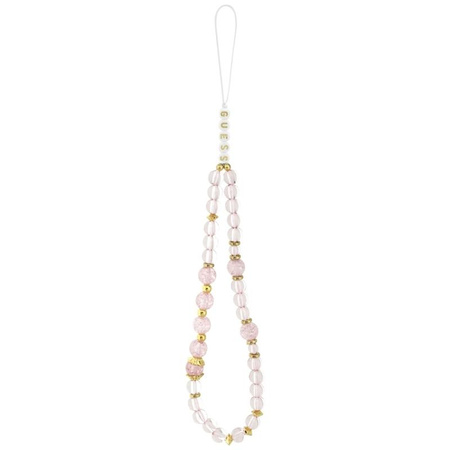 Guess IML Flowers Electro Pearl Strap MagSafe - Case iPhone 17 Pro (pink)