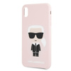 Karl Lagerfeld Silicone Iconic - Coque iPhone Xs Max (rose clair)