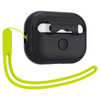 Spigen Silicone Fit Strap - étui pour Apple AirPods Pro 1 / 2 (Noir / Vert)