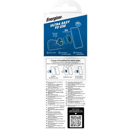 Energizer Ultimate - Magnetický držák do auta pro telefon (černý)