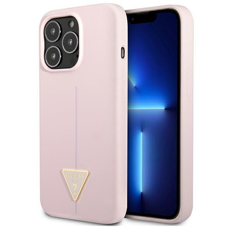 Guess Silikon Dreieck Logo - iPhone 13 Pro Max Tasche (flieder)