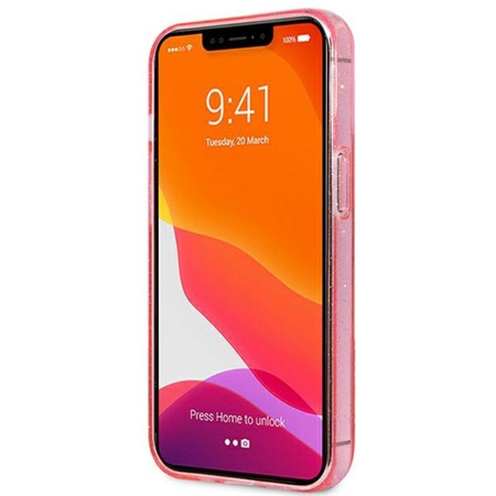 Pouzdro Guess Glitter 4G Big Logo - iPhone 13 Pro (růžové)