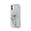 Karl Lagerfeld Liquid Glitter Choupette Head MagSafe - iPhone 11 Case (Transparent)