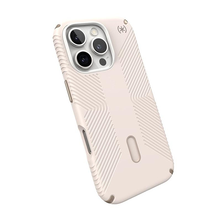 Speck Presidio2 Grip ClickLock & MagSafe - Coque iPhone 16 Pro (Bleached Bone / Heirloom Gold / Hazel Brown)