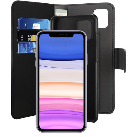 PURO Geldbörse abnehmbar - 2-in-1 iPhone 11 Hülle (schwarz)