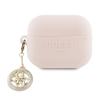 Guess 3D Rubber 4G Diamond Charm - pouzdro pro AirPods Pro 2 (růžové)