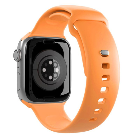 PURO ICON - Elasztikus szíj Apple Watch 38/40/41 mm-es órához (S/M & M/L) (sárgabarack)