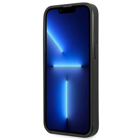 Guess Saffiano Triangle Logo Case - Cover for iPhone 13 mini (Silver)