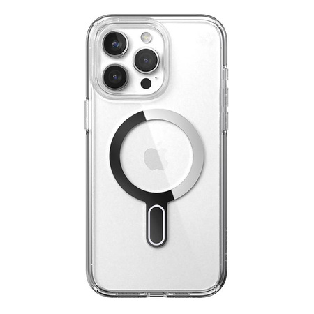 Speck Presidio Perfect-Clear ClickLock & Magsafe - iPhone 15 Pro Max Case (Clear / Chrome Finish / Serene Silver)