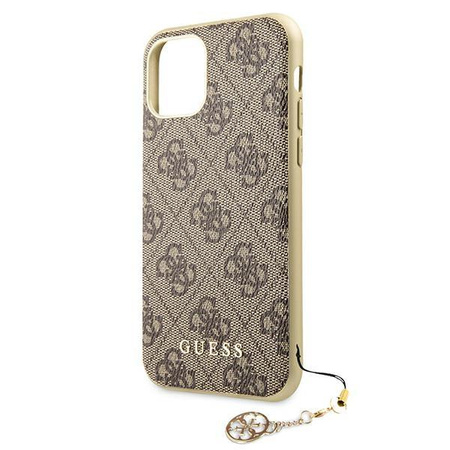Guess 4G Charms Collection - Coque pour iPhone 11 (marron)