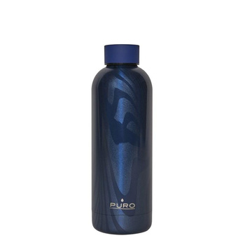 Puro Hot&Cold - Stainless Steel Thermal Bottle 500 ml (Optic - Stripe Dark Blue)