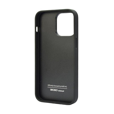 Audi Genuine Leather - Coque pour iPhone 14 Pro Max (Noir)