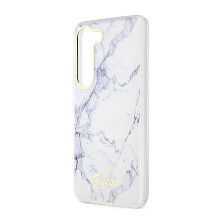 Guess Marble Collection - Etui Samsung Galaxy S23 (blanc)