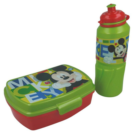 Mickey Mouse - Breakfast / Lunchbox Set + water bottle 530 ml in a bag