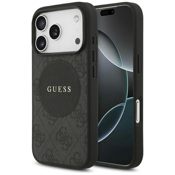 ETUI DO IPHONE 17 PRO do MAGSAFE GUESS ORYGINALNE CZARNE SKÓRZANE MODNE