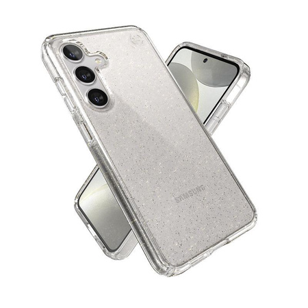 Speck Presidio Lux Glitter - Samsung Galaxy S24 Hülle (Transparent / Goldglitzer)