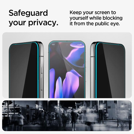 Spigen GLAS.TR EZ FIT Privacy 2-Pack - Verre trempé avec filtre de confidentialité pour Google Pixel 9 / 9 Pro 2 pcs