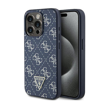 Guess 4G Triangle Metal Logo - iPhone 15 Pro Case (blue)