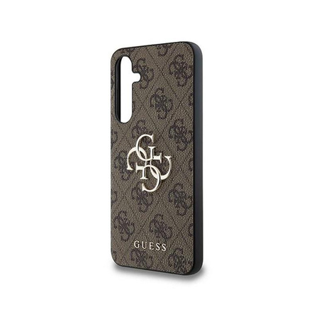 Guess 4G Big Metal Logo - pouzdro pro Samsung Galaxy A35 5G (hnědé)