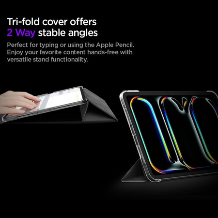 Spigen Liquid Air Folio - Hülle für iPad Pro 11" (M5, 2025 / M4, 2024) (Schwarz)