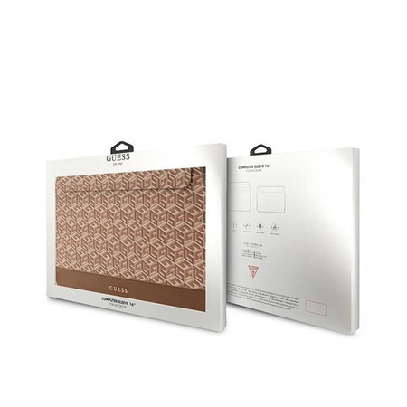 Guess GCube csíkos számítógépes tok - 16" notebook tok (barna)