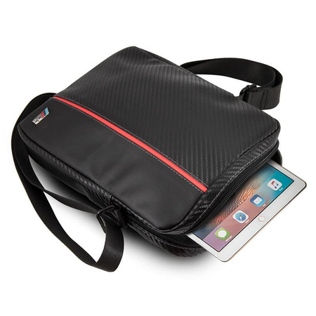 BMW Urban Collection - 10" Tablet-Tasche (Carbon/Rote Streifen)