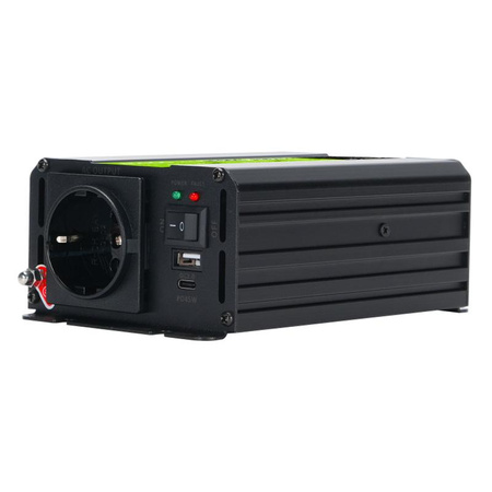 Green Cell - Měnič DUO 12V/24V na 230V 300W/600W Modifikovaný sinusový měnič napětí