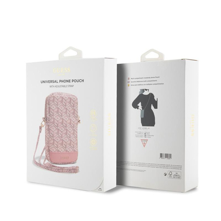 Guess Zip GCube Bottom Stripe - Handytasche (rosa)