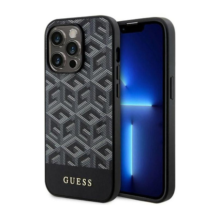 Guess GCube Stripes MagSafe - iPhone 14 Pro Case (Black)