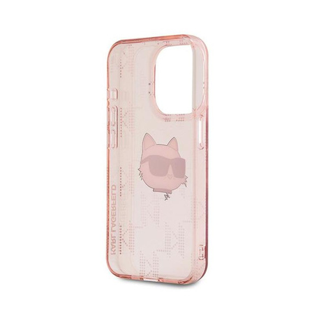Karl Lagerfeld IML Choupette Head & Monogram - iPhone 15 Pro tok (rózsaszín)