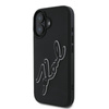 Karl Lagerfeld 3D Rubber Bicolor Signature - Etui iPhone 16 (czarny)