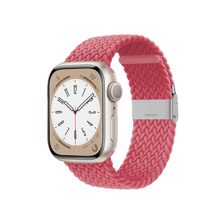 Crong Wave Band - Pletený řemínek pro Apple Watch 38/40/41/42 mm (růžový)