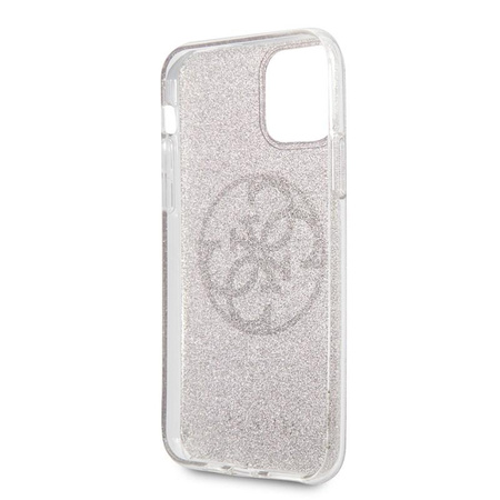Guess Circle Glitter 4G - iPhone 11 tok (rózsaszín)