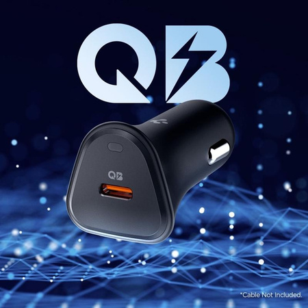 Spigen Essential EV301 - USB-C PD 3.0 PPS 30W autós töltő (fekete)