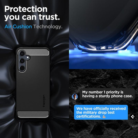Spigen Rugged Armor - Etui pour Samsung Galaxy A55 5G (Noir mat)